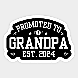 Grandpa Baby Announcement 1st Time Grandpa EST 2024 family Sticker